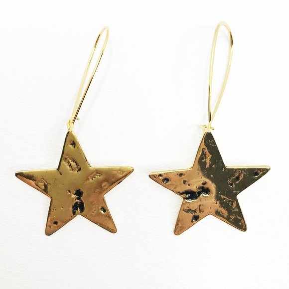 Twinkle Star Hoop Earrings - Picture 2 of 3